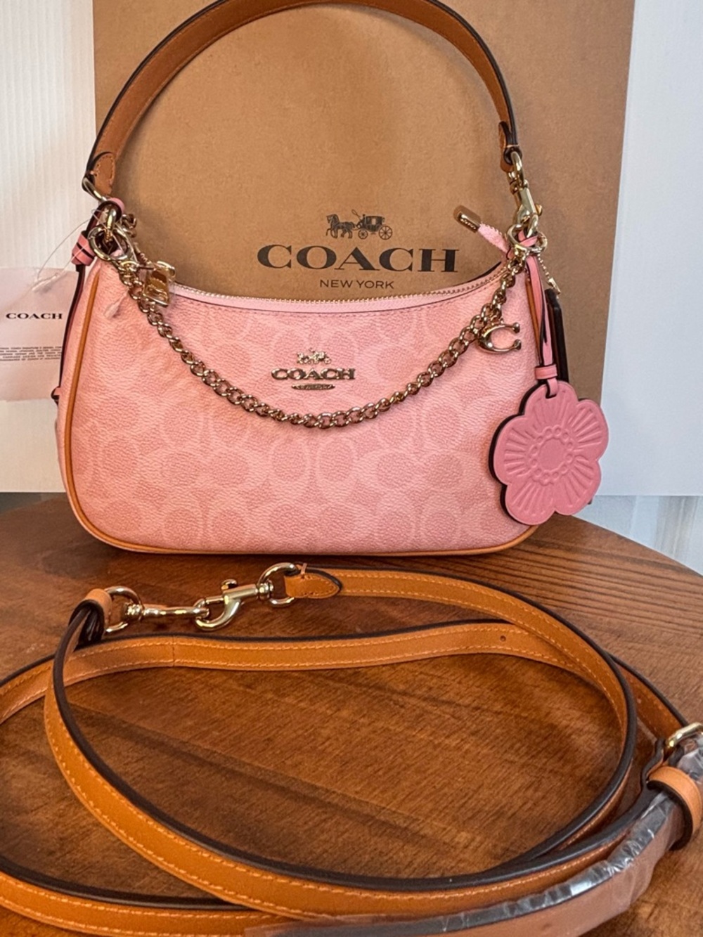 Coach Powder Pink Teri
Shoulder Bag with Charms
NEW CEA20 - Picture 9 of 13